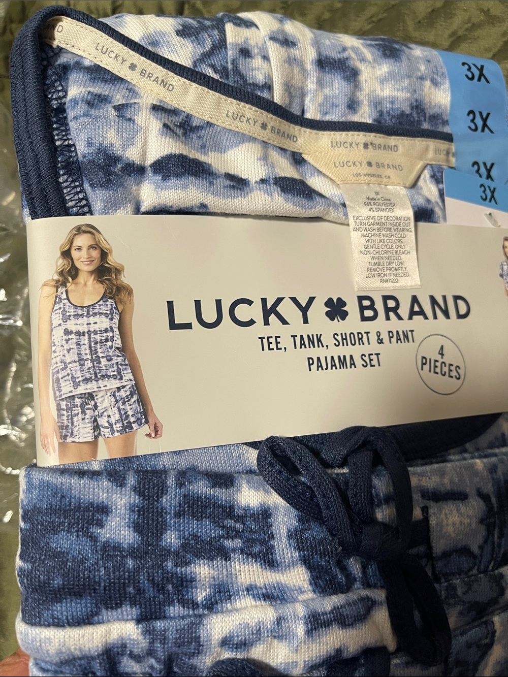Lucky brand 4 pieces pajama set ,brand new - Picture 11 of 12